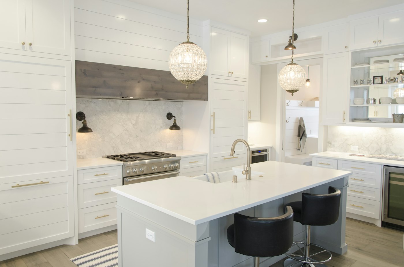 Warm modern kitchen with natural wood and considered finishes